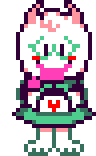 Ralsei bowing and handing out a valentine's card